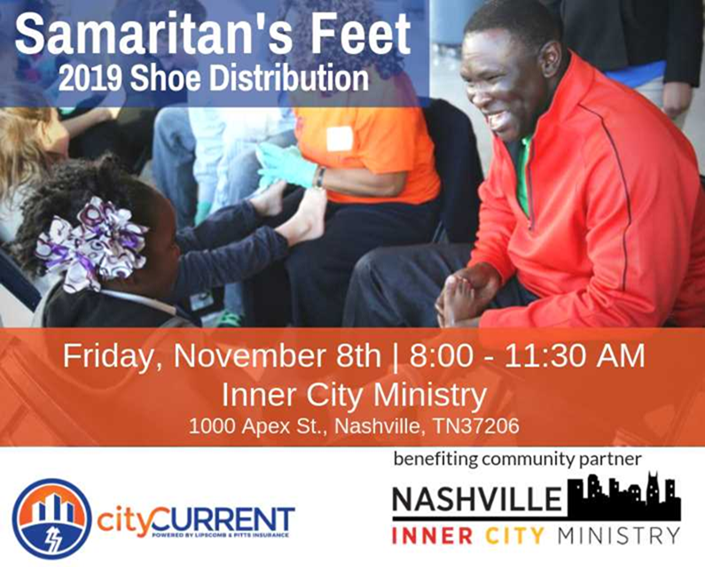 Volunteers Needed for cityCURRENT’S Samaritan’s Feet Shoe Distribution to Children on 11/8/19